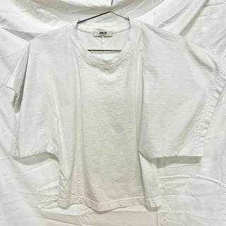 Agolde Britt 100% Cotton Dolman-Sleeve Crew Neck T-Shirt White Women's Size XS