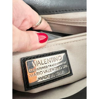 Valentino By Mario Valentino Antoinette Diamond Leather Shoulder Bag Black