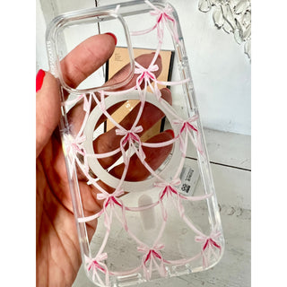 NWT Popsockets Satin Bow Blush iPhone 14 Pro Max Phone Case for MagSafe®