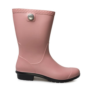 NWOT Ugg Sienna Pull On Rubber Mid-Calf Outdoor Rain Boots Matte Pink Women US 9