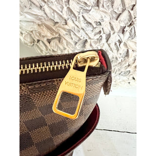 Louis Vuitton Damier Ebene Canvas Totally MM Shoulder Tote Bag Brown