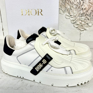 Dior Calfskin Leather Dior-ID Lace Up Platform Sneakers White Womens 39 / 8.5-9