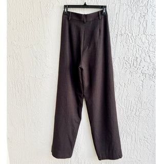 NWT Parentezi Mid-Rise Straight Leg Dann Trouser Pants Chocolate Women's Size XS