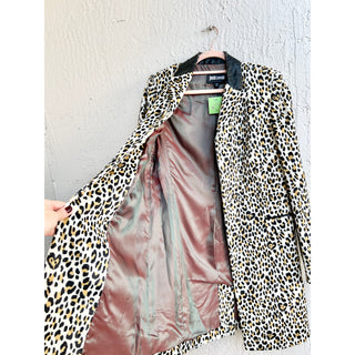 Roberto Just Cavalli Love Cheetah Print Jacket Blazer Beige Women's 42 / US 6