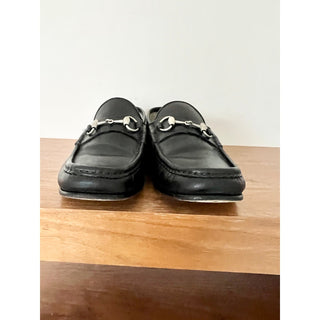 Gucci Leather Horsebit Dress Loafers Shoes Slip On Black Men's Size 8.5