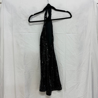 Meshki Jayne Sequin Sleeveless Halter Bodycon Mini Dress Black Women's Size XS