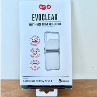 New Samsung Galaxy Z Flip Tech21 Evoclear Multi Drop Phone Protection Clear Case