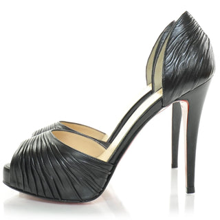 Christian Louboutin Nappa Leather Turbella 120 Platform Pumps Black Womens 39.5