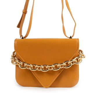 Bottega Veneta Mount Small Cob Calfskin Crossbody Bag Almond Medium