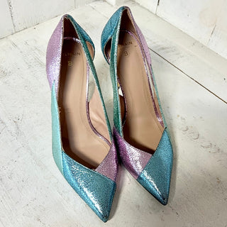 Balmain Sibyl Metallic Leather Cutout Stilettos Pumps Pastel Women's 37 / 6.5