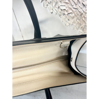 NWT Narciso Rodriguez Leather Detachable Crossbody Strap Tote Handbag Black