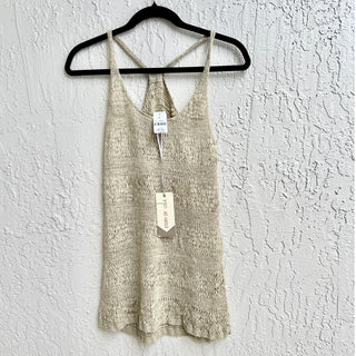 NWT Story Of Love Sleeveless Wool Alexi Tank Sweater Cream Women's One Size/ S