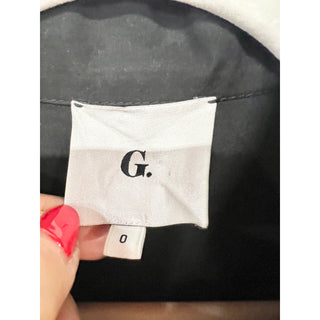 G. Label by Goop Grossman Front Zip Utility Mini Dress Black Women's Size 0