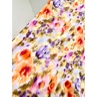 $465 Momoni Sleeveless 100% Silk Printed Destin Midi Dress Multicolor FR 40/US 8