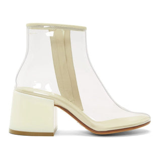 MM6 Maison Margiela SSENSE Exclusive Tranparent PVC Flare Heel Boots Clear EU 37