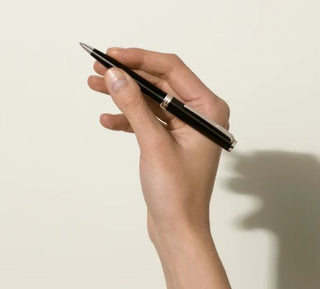 NWB Montblanc PIX Resin Cap Platinum Coated Ballpoint Pen Black