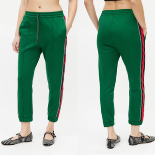 Gucci Jersey Side Stripe Tapered Leg High Rise Jogger Pants Women's Size XS