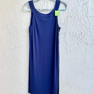 Lauren Ralph Lauren Sleeveless Scoop Neckline Mini Dress Blue Women's Size US 14