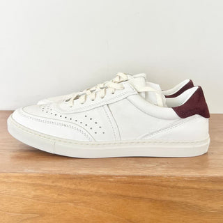 NWT Dolce Vita Boden Low Top Athletic Sneaker White/Maroon Leather Women's 7.5