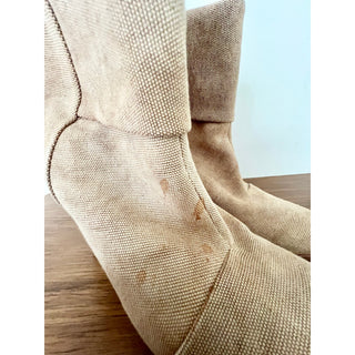 Rag & Bone Canvas Block Heel Ankle Booties Tan Women's Size 39 / 8.5