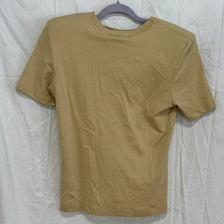 NWT Parentezi Pima Cotton Removable Shoulder Pad T-Shirt Camel Women's Size XS