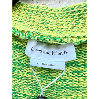 NWT Lovers And Friends Crop Top & Genia Knit Skirt Set Green Ombre Women's Small