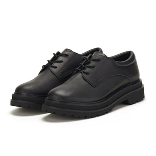 NWT Rollie Leather Lace Up Classic Dress Derby Shoes Step All Black Women's 39