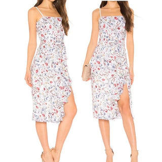 $238 NWT Majorelle Floral Sequin Hayden Midi Dress Multicolor Women's Medium