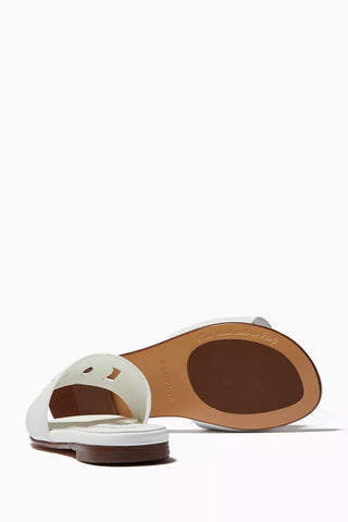 Dolce and Gabbana DG Millennials Cutout Logo Slides Sandals White Kids EU 32/US 1