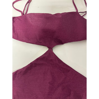 NWT The Garzetta Arena Side Cutout One Piece Bikini Burgundy Women's Size Large