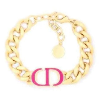 NWT Dior 30 Montaigne Gold-Finish Metal Chain Link Bracelet With Lobster Clasp