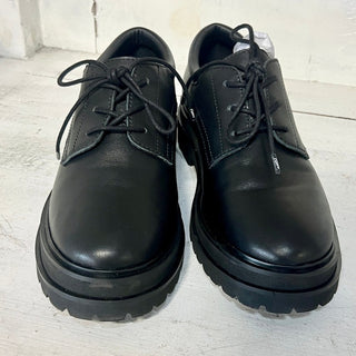 NWT Rollie Leather Lace Up Classic Dress Derby Shoes Step All Black Women's 39