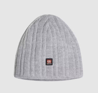 66 North Surtsey Ribbed Knit Gore-Tex Infinum Beanie Hat Snow Cloud Men One Size