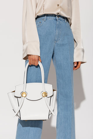 Proenza Schouler Pipe Leather Top-Handle Tote Bag Cream Women's Large