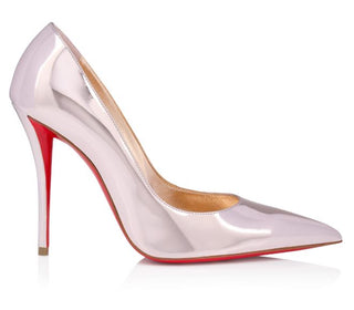 Christian Louboutin Miss Z Laminated Calf Leather Pumps Vintage Rose Women's 39