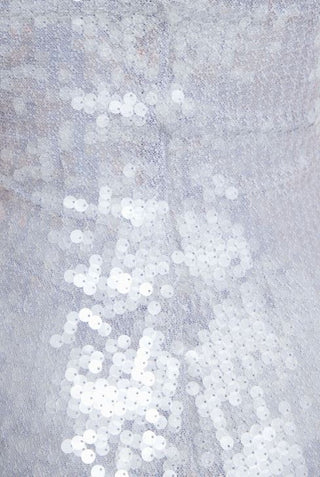 NWT Dynamite Sequinned Strapless Tube Maxi Dress Clear Gray Women's Size XS