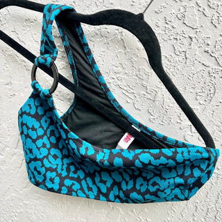 Solid & Striped Leopard The Desi Bikini Set & Pull On Pants Blue Women's Medium