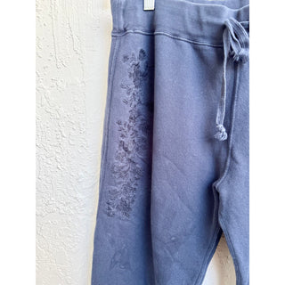 Ulla Johnson Janine Embroidered Floral Pull On Jogger Pants Blue Women's Small