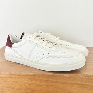 NWT Dolce Vita Boden Low Top Athletic Sneaker White/Maroon Leather Women's 7.5