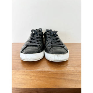 Rag & Bone Leather Embossed Crocodile Sneaker Shoes Black Womens Size 36.5 / 6.5