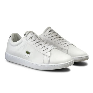 Lacoste Carnaby Leather Lace Up Low Top Athletic Sneakers White Women's Size 7.5