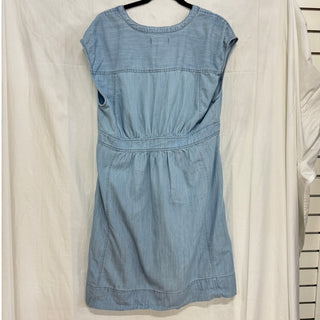 Madewell Denim Cap-Sleeve Button-Front Mini Dress Sunwashed Indigo Women's 14