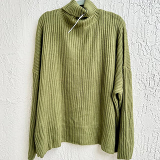 NWT LBLC The Label Long Sleeve Turtleneck Casey Sweater Army Green Women's Small