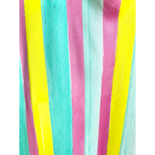 Kerri Rosenthal Ali Beach Stripes Sleeveless Scoop Neck Slip Midi Dress Multi L