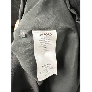 Tom Ford 100% Virgin Wool Asymmetric Shift Mini Dress Black Women's 42 / US 6