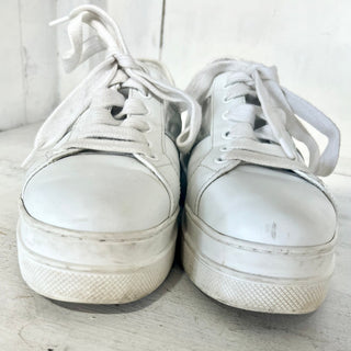 Prada Sport Leather Low Top Round Toe Platform Sneakers White Women's 35.5 / 5.5