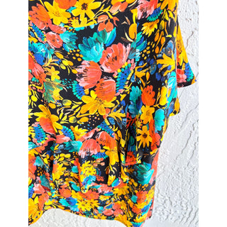 Lovers+Friends Claudia Mini Dress Dark Floral Bouquet Multicolor Women's Medium