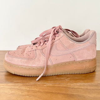 Nike Air Force 1 Suede Low Top Athletic Sneakers Particle Pink Women's Size US 8