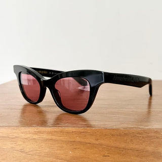 Alexander McQueen Cat Eye Sunglasses Black Pink Women's SOYGTO4510 AM0381S