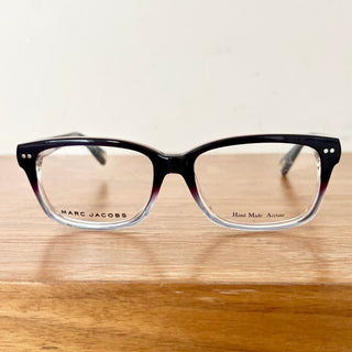 NWOT Marc Jacobs Square Eyeglasses Optical Black Purple Women's MJ 324 DKT 140